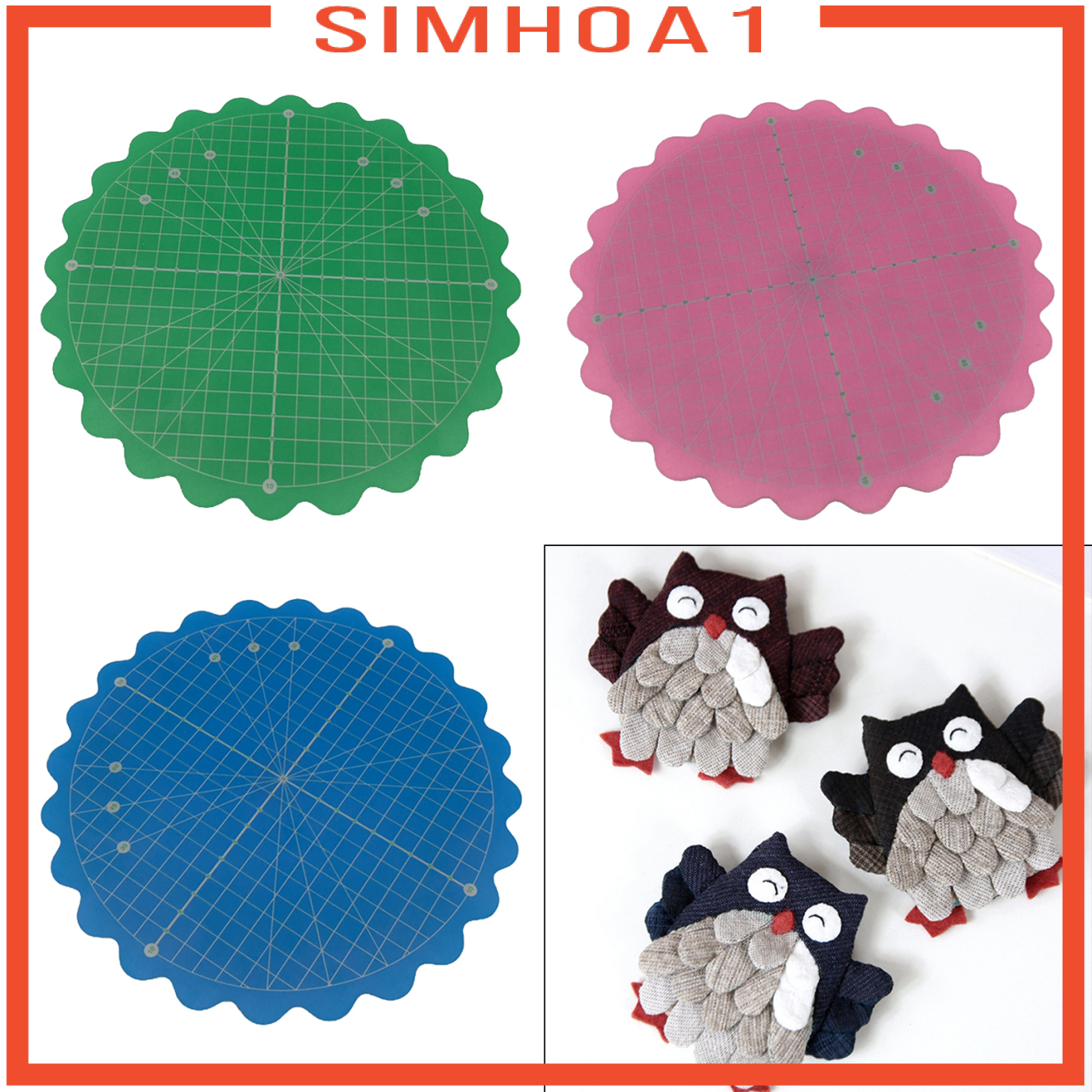 (Simhoa1) Thảm Cắt Vải Tròn 8 Inch