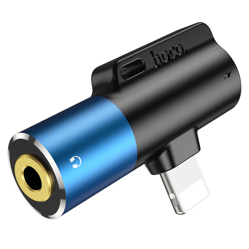 Jack chuyển Hoco LS32 gồm 1 jack IP và 1 jack 3.5mm. Vừa sạc vừa cắm tai nghe
