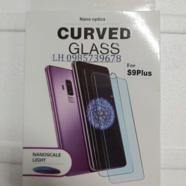 Kính cường lực full keo nước UV Samsung s9 plus