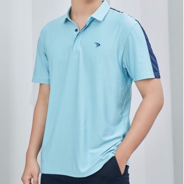 Áo Polo nam ngắn tay DGCs kiểu dáng thể thao năng động, màu xanh ngọc chất Polyester bền đẹp thoáng khí SAP2030M