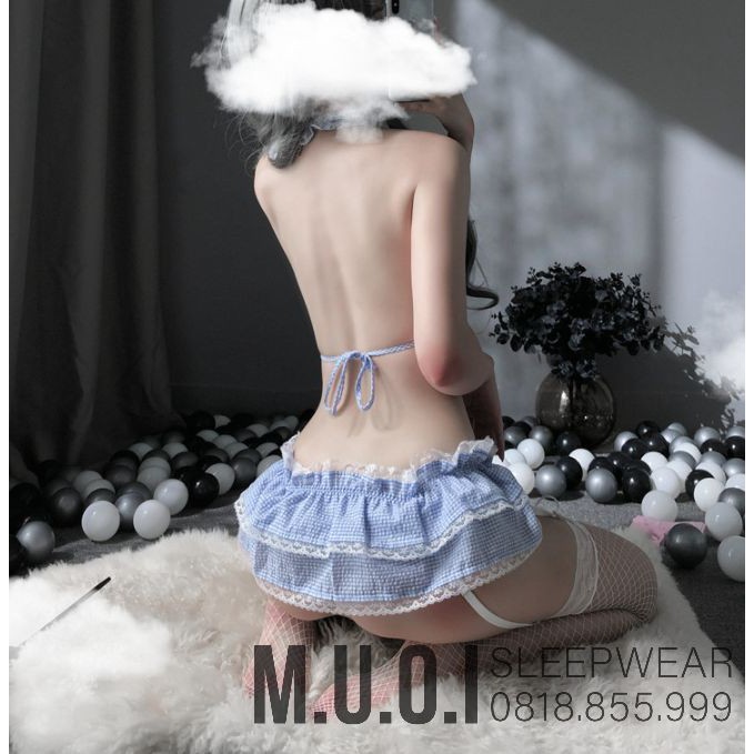 CP01- Đồ cosplay sexy cô hầu gái - Set váy ngủ cô hầu gái - Muối slepwear(hàng có sẵn- Video kèm ảnh thật)