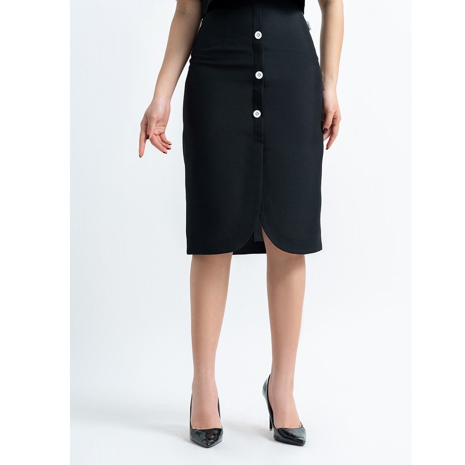 Chân váy midi dáng dài công sở 20AGAIN, thiết kế công sở thanh lịch, xẻ gấu, tôn dáng JDW0691 | BigBuy360 - bigbuy360.vn