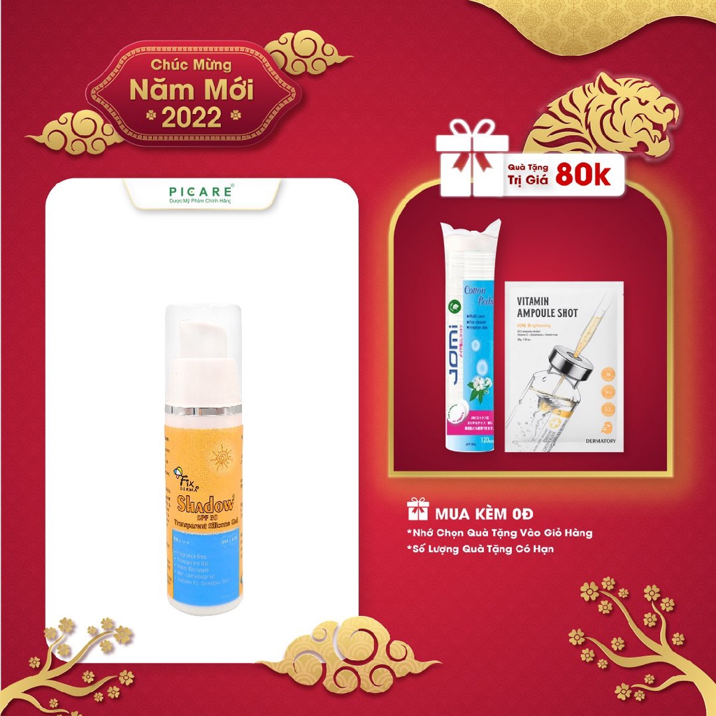 Gel chống nắng cho da mụn nhạy cảm Fixderma Shadow SPF30 Transparent Silicone Gel 30g