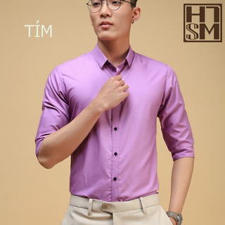 Áo sơ mi nam HSTM dài tay vải lụa 39