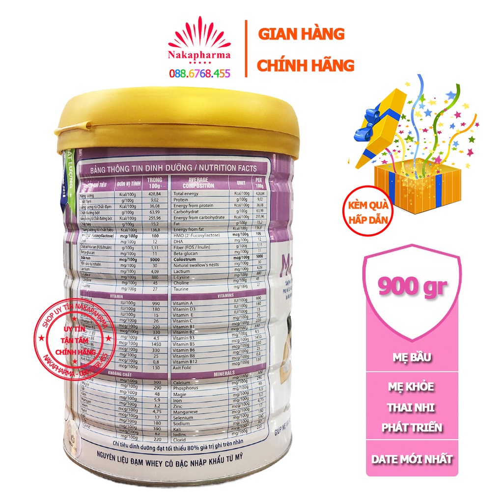 [KÈM QUÀ] Sữa bầu Tasure Gold Mama -  Giúp mẹ khỏe, thai nhi phát triển