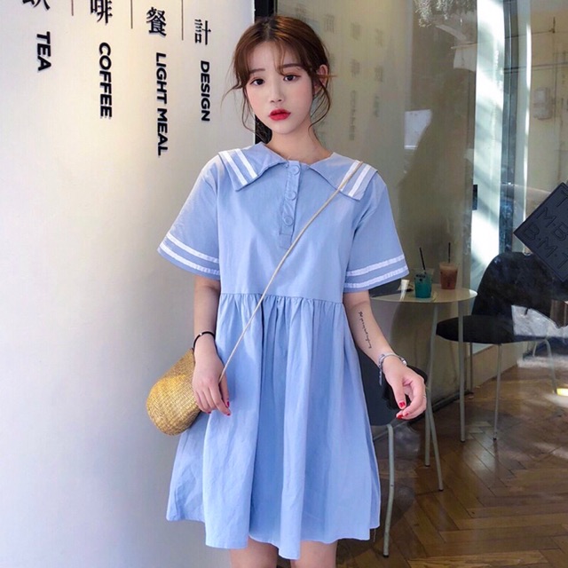 Đầm thủy thủ cài nút | BigBuy360 - bigbuy360.vn