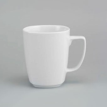 Ly/Cốc uống nước văn phòng - Ca vuông sứ 0.36L Jasmine trắng, Minh Long