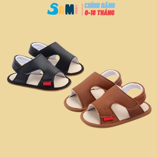 Dép tập đi cho bé,Giày tập đi chất da bóng có đế mềm chống trơn trượt cho bé từ 0-18 tháng