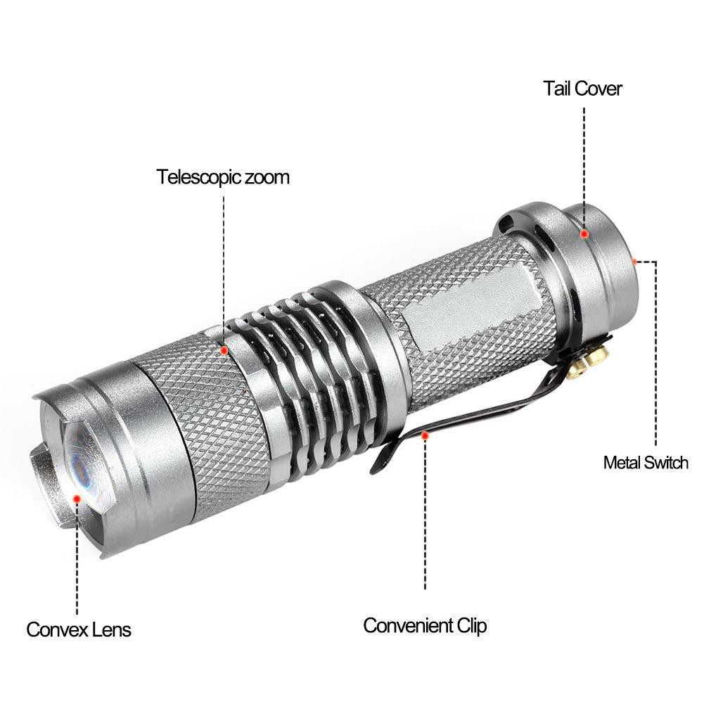 Đèn Pin LED siêu sáng 3500 LM CREE Q5 14500 AA