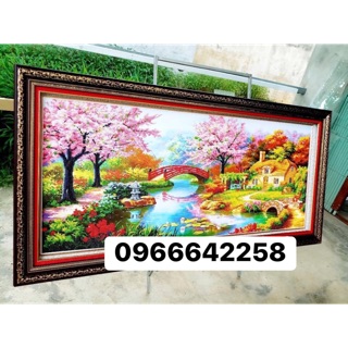 Tranh đính đá tổ ấm hạnh phúc thành phẩm chưa khung