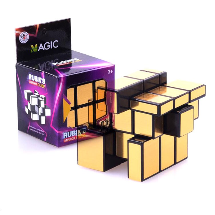 Đồ chơi Rubik  3x3x3 Mirror - Tráng Gương Vàng Cao Cấp ( 2 Màu Vàng, Bạc)