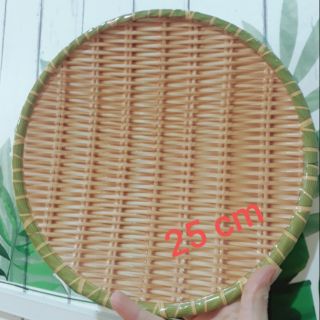 Đĩa nhựa giả mây giả mẹt tre đan