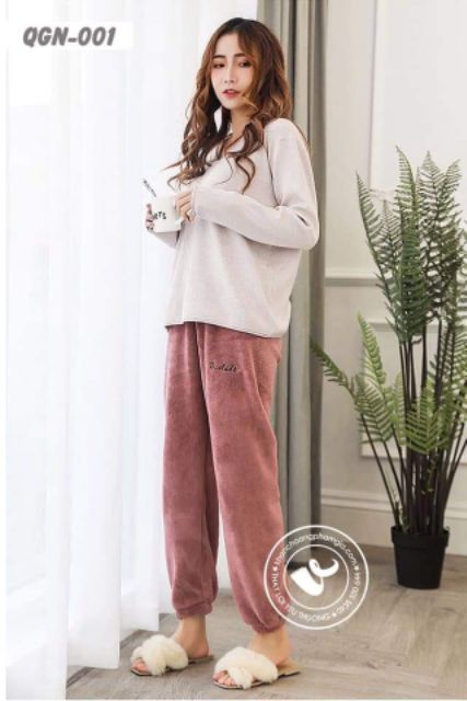 Quần lông bom gấu kute