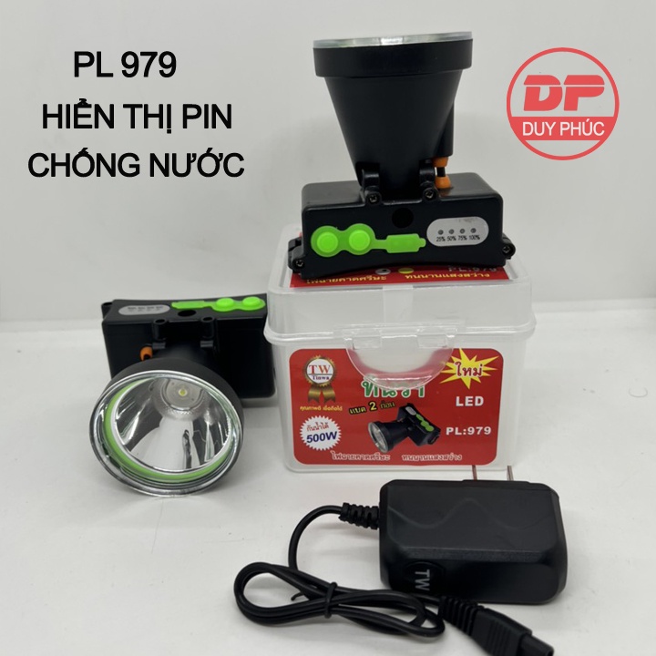Đèn pin đội đầu led siêu sáng – hiển thị pin PL 419 – PL 979 - chống nước - pin sạc dung lượng cao