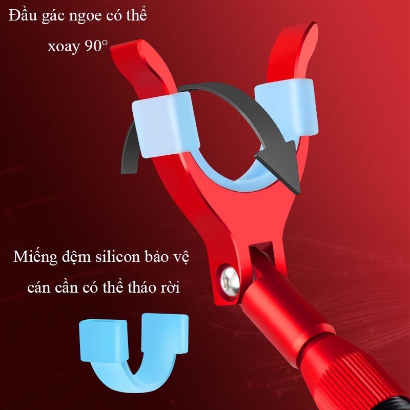 Ngoe chống cần câu đài cao cấp Hợp kim, thu gọn dễ dàng, độ bền cao, xoay 90 độ