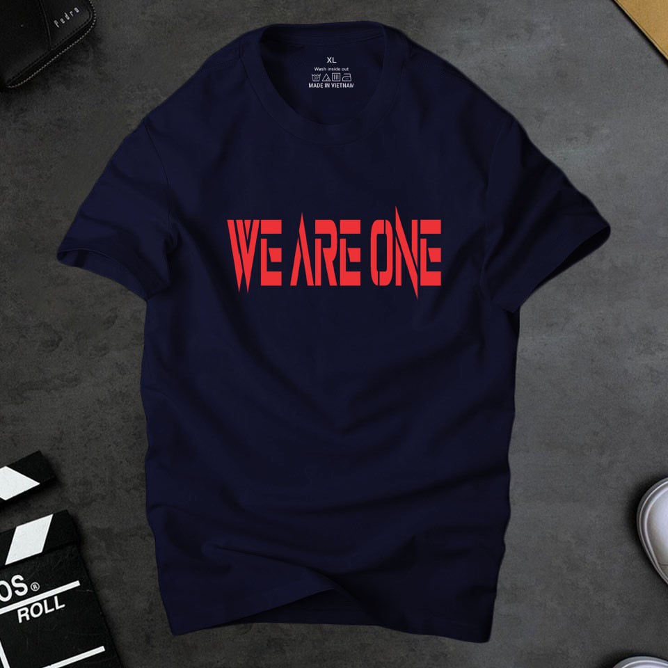 Áo thun nam we are one cá tính ,chất liệu cotton 4 chiều thoáng mát nhanh khô