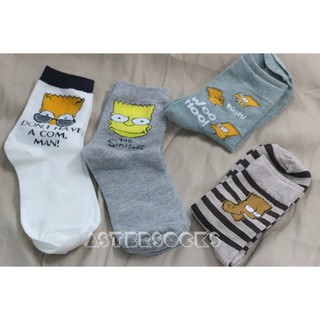 Tất cổ cao Bart Simpson trắng