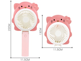 Quạt mini cầm tay 3 cấp độ gió và 1 kiểu đèn.