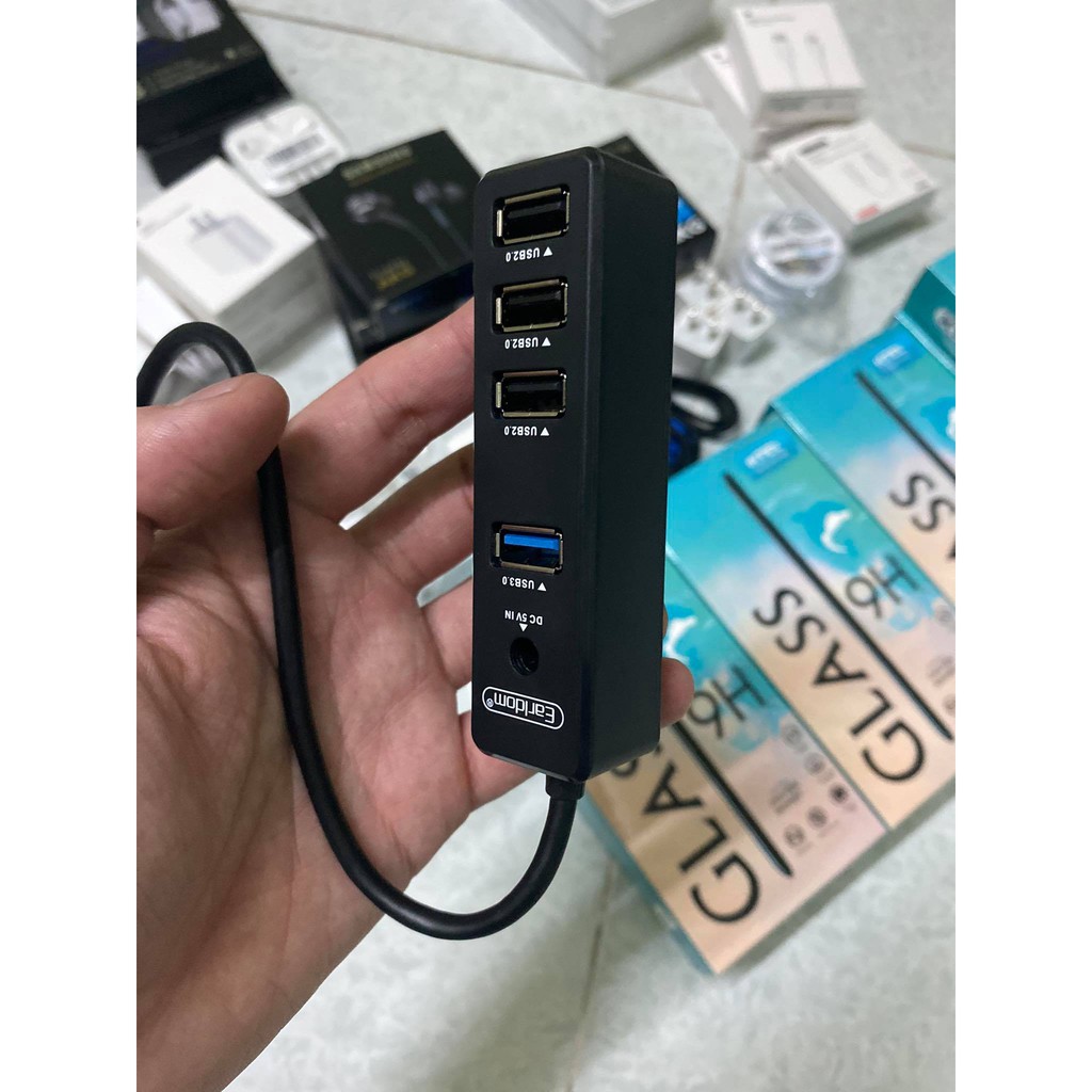 [Ổ Cắm]💥𝐂𝐇𝐈́𝐍𝐇 𝐇𝐀̃𝐍𝐆💥 USB Earldom HUB - 08 Type C (Hỗ Trợ 3 Cổng USB 2.0 và 1 cổng USB 3.0)