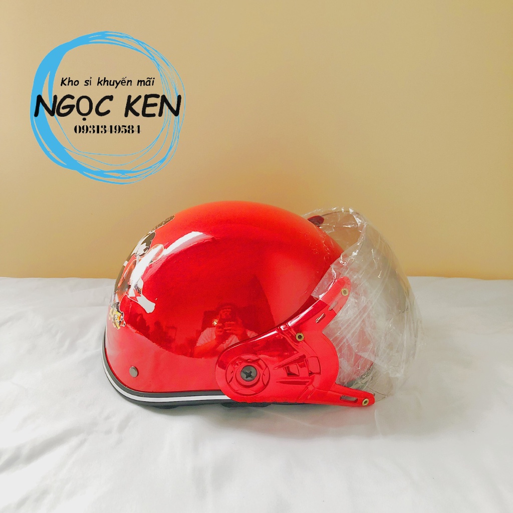 Mũ bảo hiểm có kính, siêu nhẹ, có lớp lót thông hơi cho bé từ 2 đến 8 tuổi – Ngọc Ken Shop