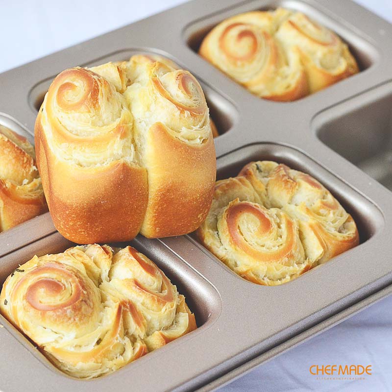 Khuôn ô vuông nhỏ 6 bánh khuôn bánh đa năng chông dính khuôn bánh mì khuôn cupcake