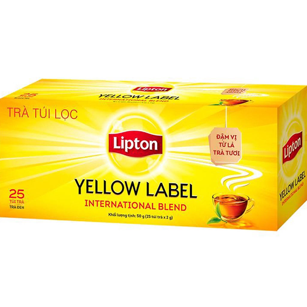 TRÀ LIPTON TÚI LỌC 25 GÓI – TRÀ TÚI LỌC NHÃN VÀNG - Hộp 25 GÓI - Date dài - MS: LIPTON----BE | BigBuy360 - bigbuy360.vn