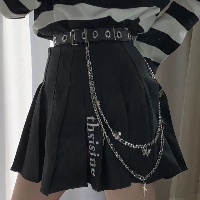 DÂY NỊT CHAIN XÍCH tặng kèm xích đơn treo - Thắt lưng kèm xích tiện lợi Nam Nữ cá tính- Mặt 2 xích 1