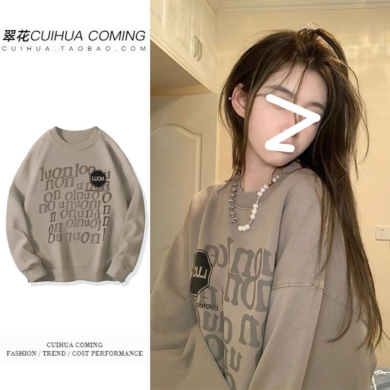 (ORDER TAOBAO) Áo hoodie thun da cá tay dài chất dày dặn kèm feedback thật