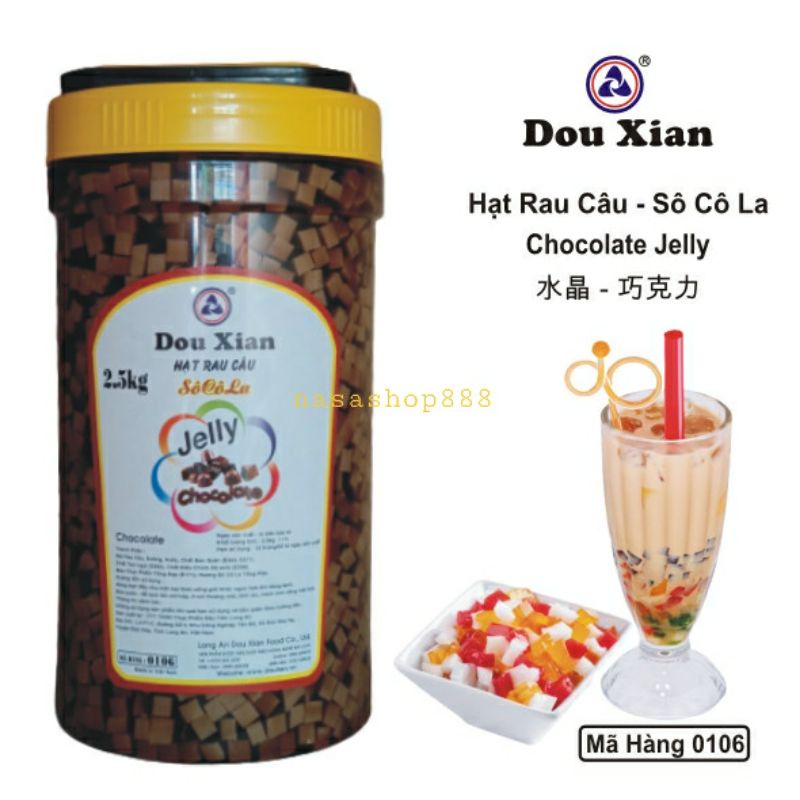 Hũ 2.5kg hạt rau câu khoai môn|trà xanh|socola