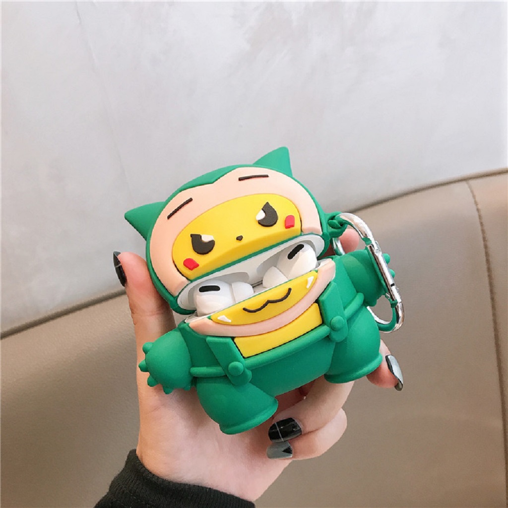 VỎ BỌC AIRPODS POKEMON XANH Case Tai Nghe Không Dây Airpods 1/ 2/ i12/ Pro