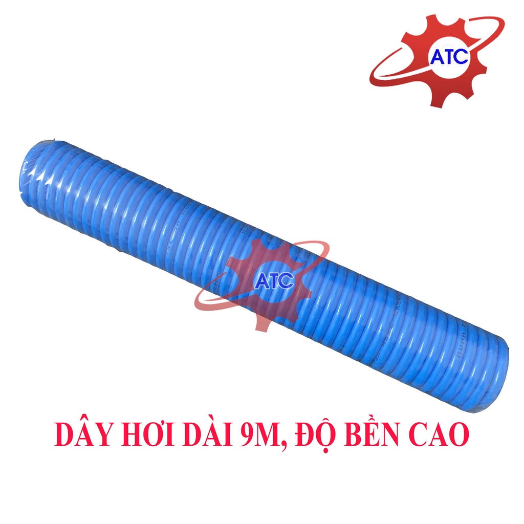 Dây xoắn hơi 9m dành cho máy nén khí phun sơn bắn đinh xịt bụi , dây chịu lực độ bền cao