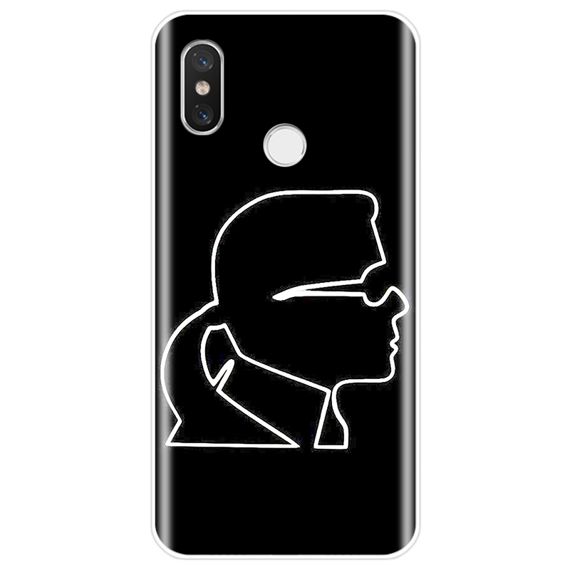 Ốp Điện Thoại Tpu Silicon Mềm Hình Moda Karl Lagerfeld Verde Duro Cho Redmi 4a 4x 5a 6 Note 5 Pro Note7