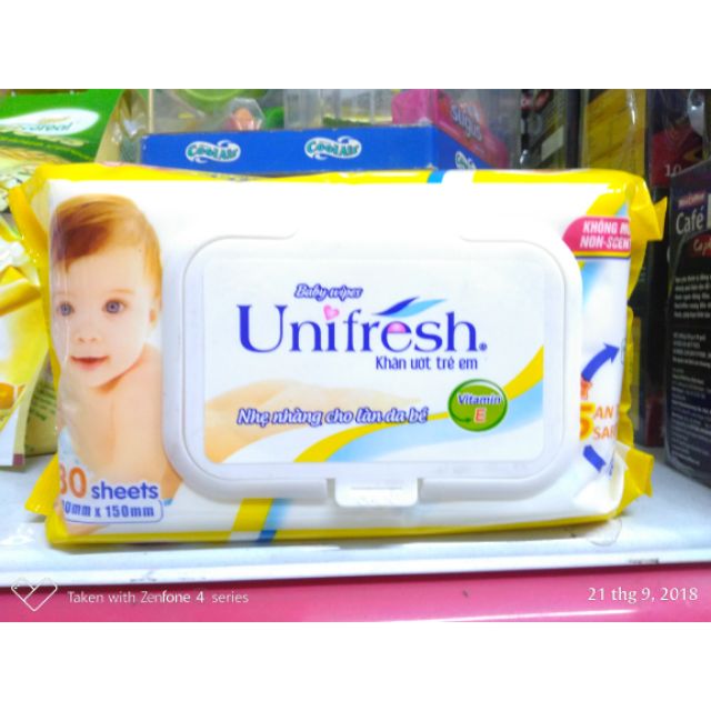 Khăn giấy ướt không mùi Unifresh 80 miếng