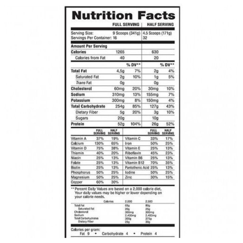 Tăng Cân Túi 1Kg Muscle Mass Gainer Chính Hãng BBT