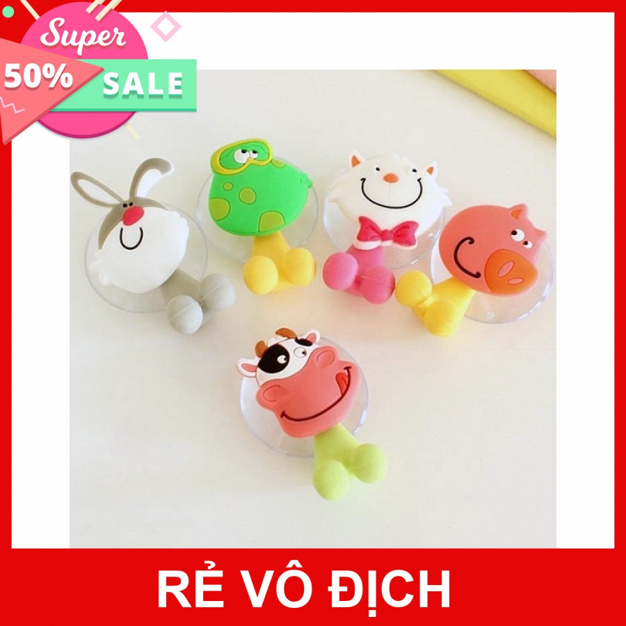 [Hot]-Combo 5 Móc dính treo bàn chải hút chân không