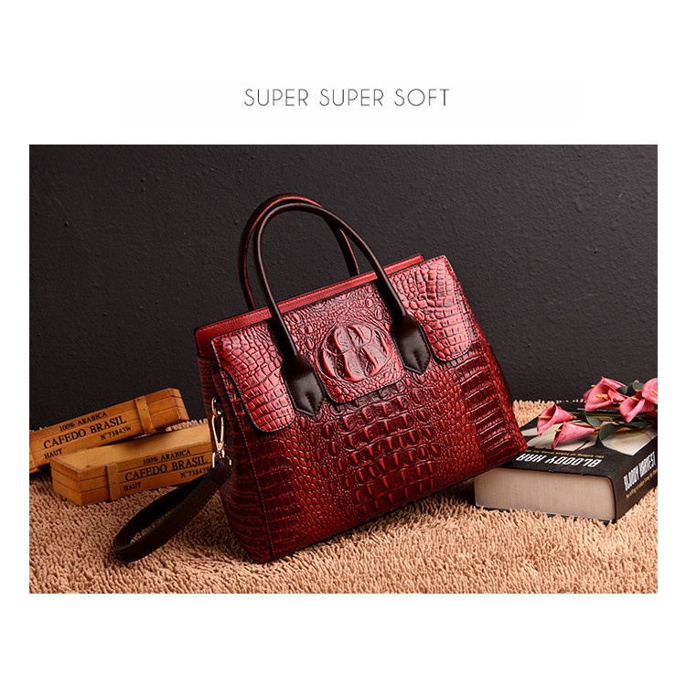 Túi Xách Da Cá Sấu Phong Cách Retro Thời Trang Cho Nữ