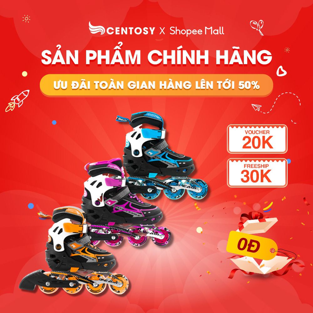 Giày Patin Trẻ Em Cao Cấp - Centosy Flying Eagle V5 - Có Bánh Phát Sáng, Form Chắc Chắn