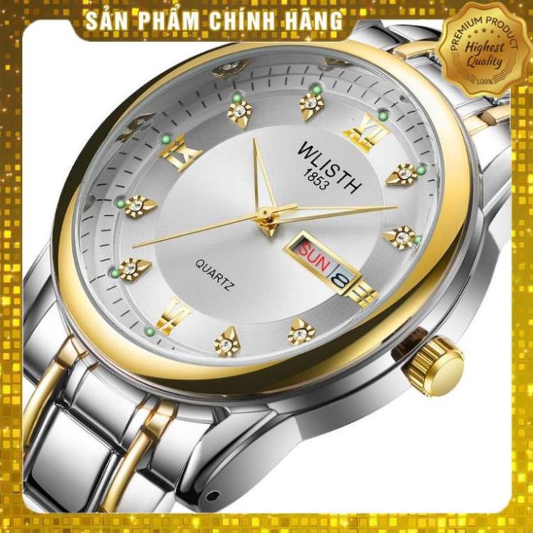Đồng hồ nam cao cấp dây thép hiệu Wlisth,chống vô nước,chống xước,có dạ quang,bảo hành12 tháng,1 đổi 1