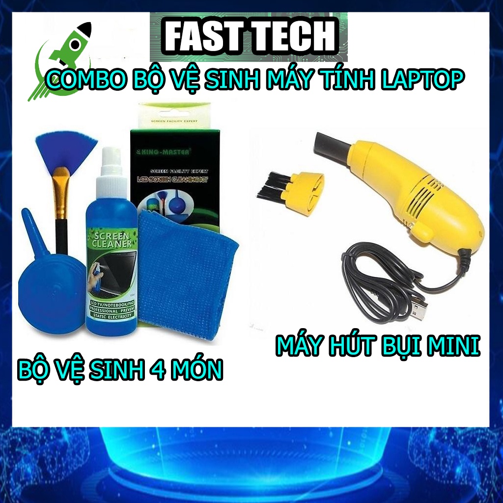 Combo Bộ Vệ Sinh + Tặng Kèm Hút Bụi Mini Cho Bàn Phím - Fasttech
