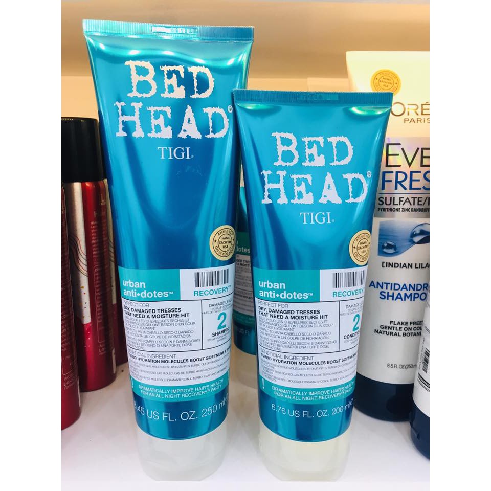 CẶP GỘI XẢ PHỤC HỒi HƯ TỔN TIGI BED HEAD URBAN ANTI-DOTES (Xanh dương _ level 2)