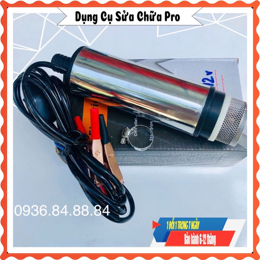 Máy bơm chìm hút dầu mini 12V, 24V, máy bơm hút dầu, hút nước mini 12V, 24V