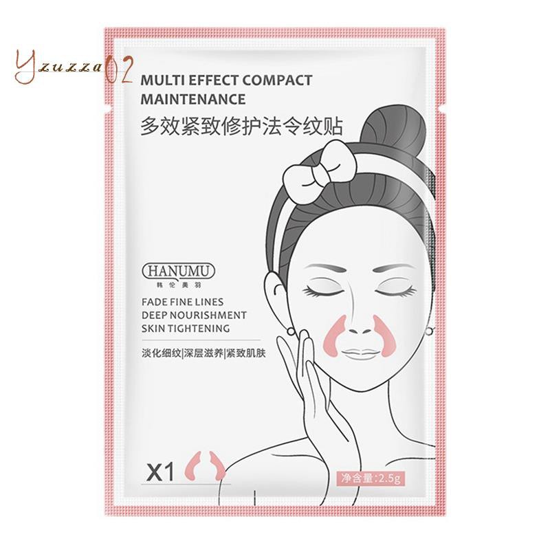 HUNMUI 5Pair Frown Lines Removal Patch Nasolabial Folds Anti-Wrinkle Mask Anti-Aging Stickers Moisturizing Firming Face