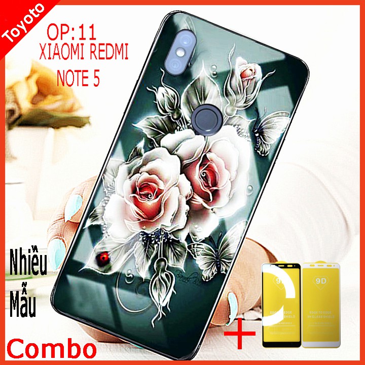 COMBO ốp lưng XIAOMI REDMI NOTE 5, XIAOMI REDMI NOTE 5 PRO (combo 1 ốp kính 3D và 1 kính full màn hình ) TOYOTO