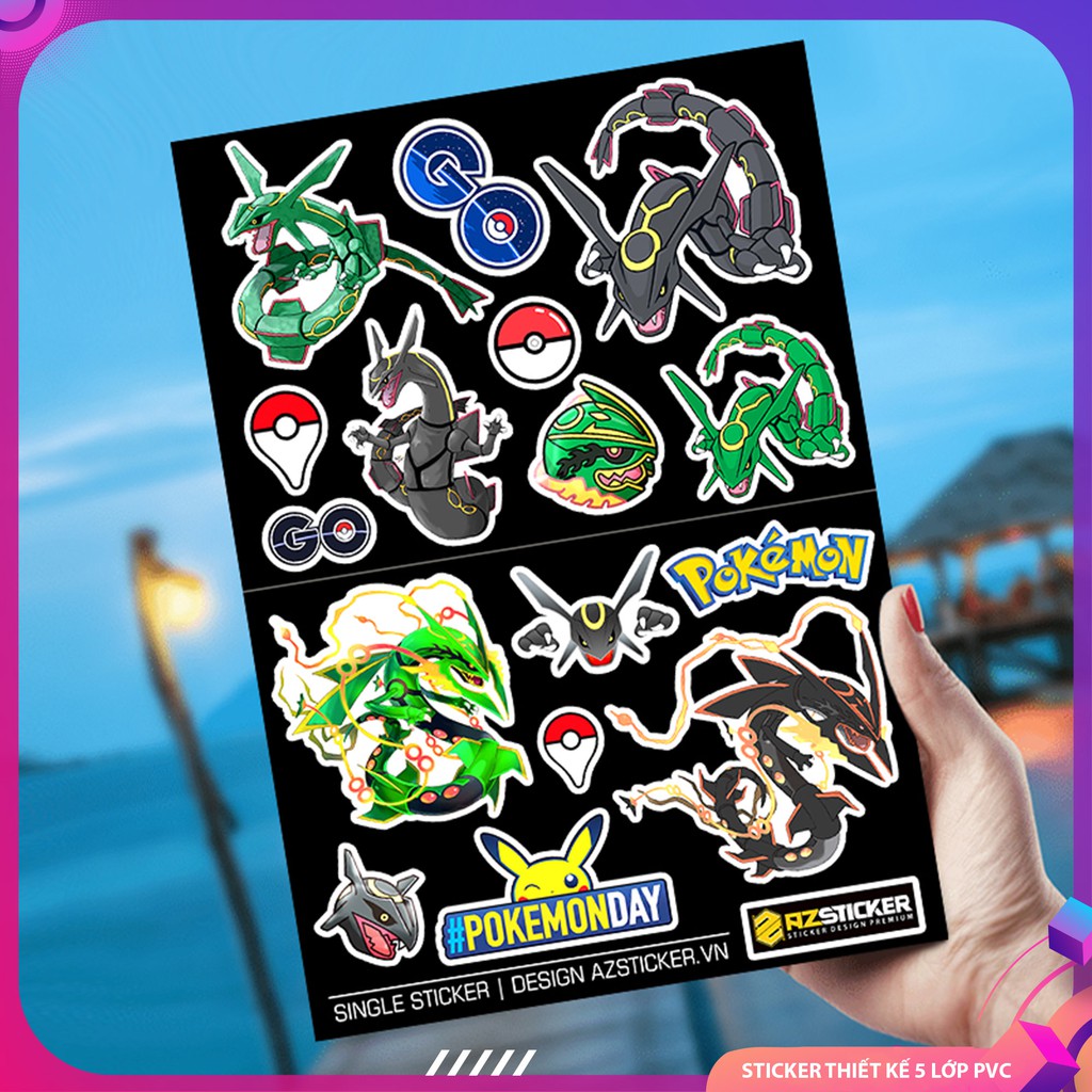 [Single Sticker] Sticker in Hình Pokemo Huyền Thoại | Sticker Dán Xe, Tem Dán Xe Máy, Xe Điện Chống Thấm Nước
