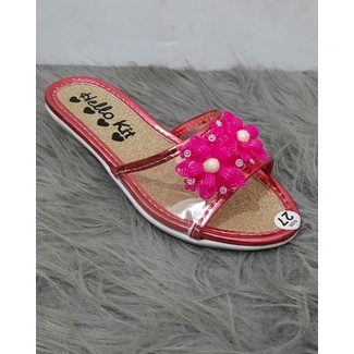 DÉP GUỐC ĐÍNH HOA BÉ GÁI CAO 4CM , Quai Trong Mềm Mại, Đế PU Chắc Chắn