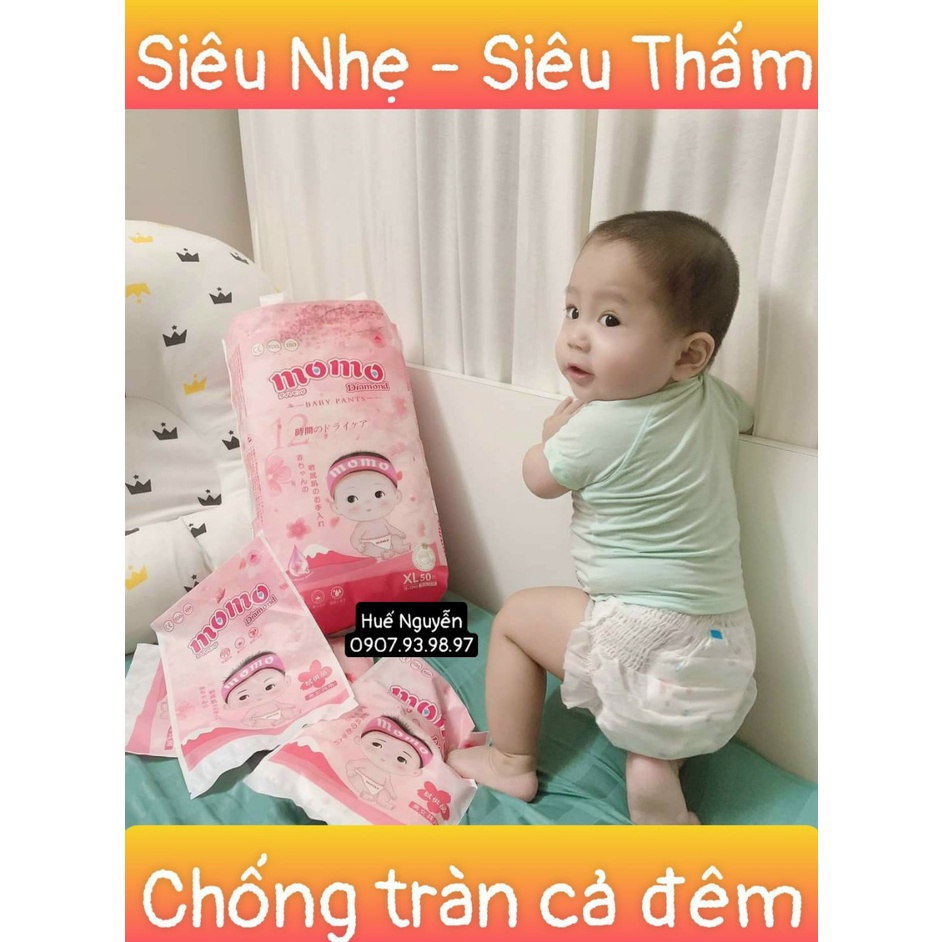 [SHIP HOẢ TỐC] Tã Quần Momo Diamond/ Momotaro chính hãng Nhật Bản (Đủ size S56/M46/L42/XL39/XXL36/XXXL35)