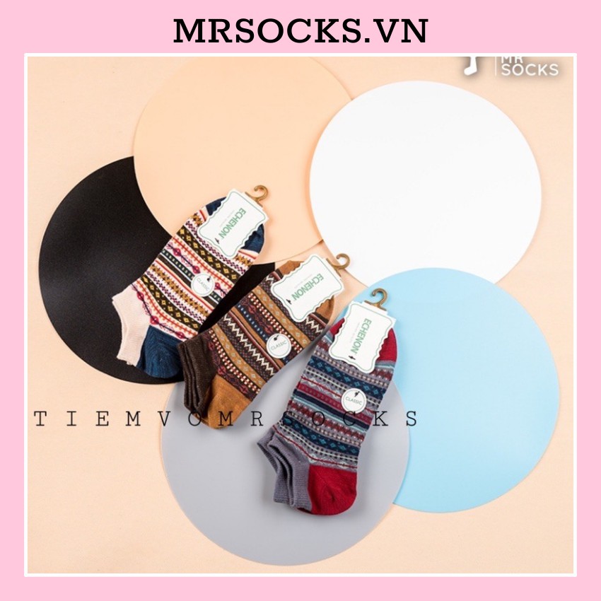 Vớ Tất Thổ Cẩm Ngắn Mã 4 dành cho cả nam và nữ size 36-42