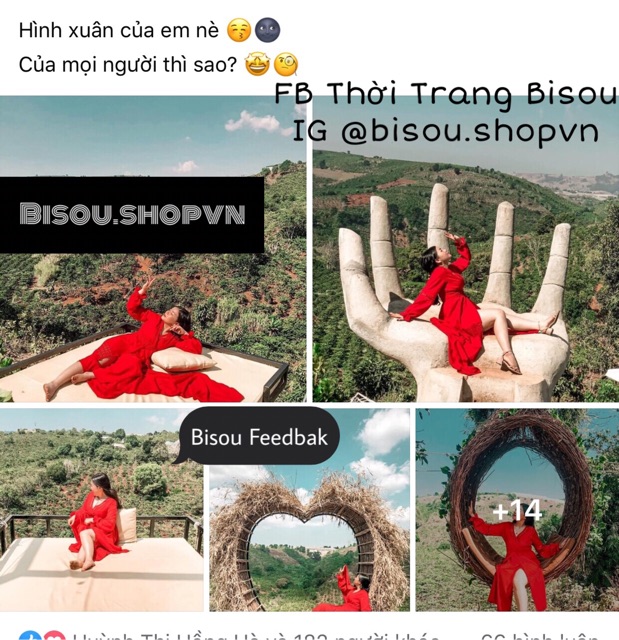 [Mã SR14MAY5 giảm 20K đơn 50K] Tặng Khăn SET VÁY ĐẦM ĐỎ BOHO THỔ CẨM ĐẦM XẺ TÀ CÓ VẢI QUÂY, SẴN MÚT NGỰC+ KHĂN QUÀNG | BigBuy360 - bigbuy360.vn