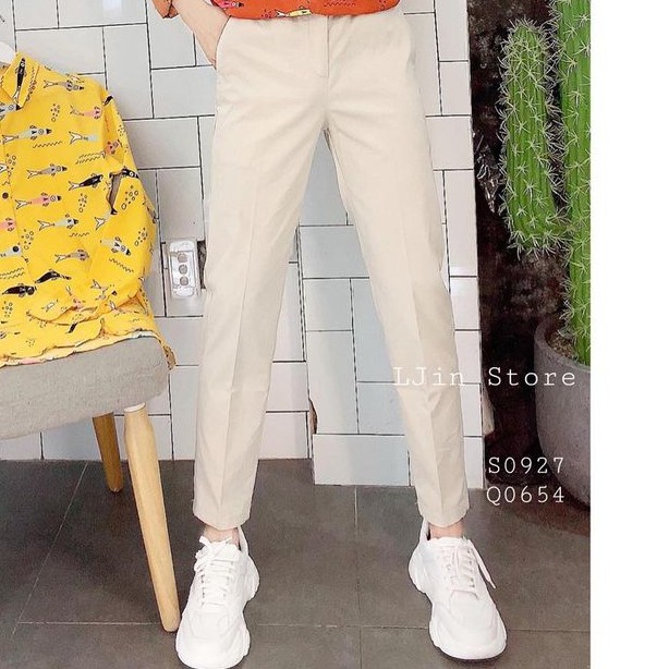 QUẦN TÂY ÔM BA MÀU KEM ĐEN TRẮNG - LJINSTORE | BigBuy360 - bigbuy360.vn