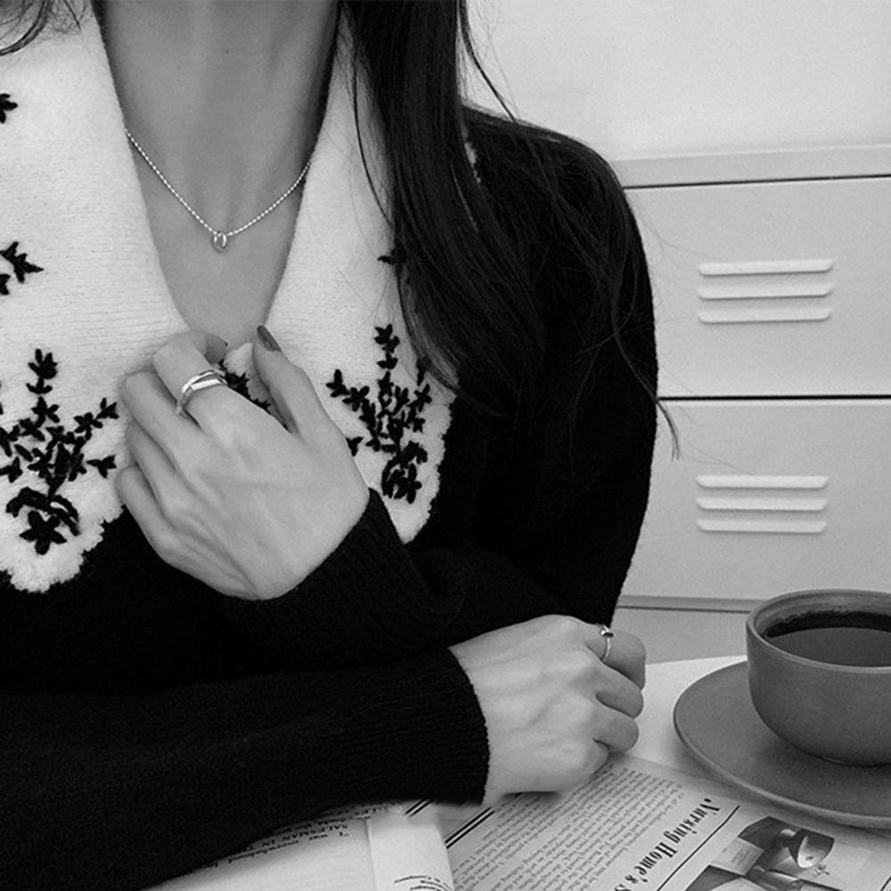 ANEMONE Vòng cổ Mặt Tròn Thiết Kế Sáng Tạo Cho Nữ